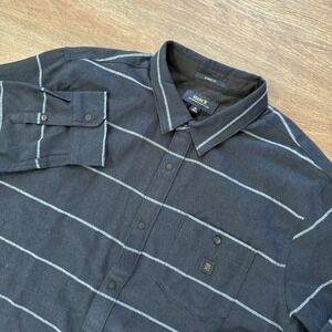 NWT Roark Nordsman Light Flannel Shirt Men's Sz XL‎ Navy Blue Striped